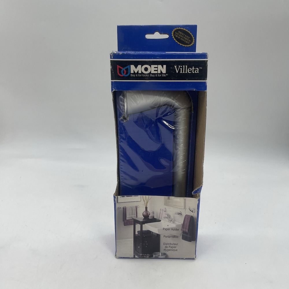 VTG Moen Toilet Paper Holder Brand New Old Stock Villeta Series Silver SEALED